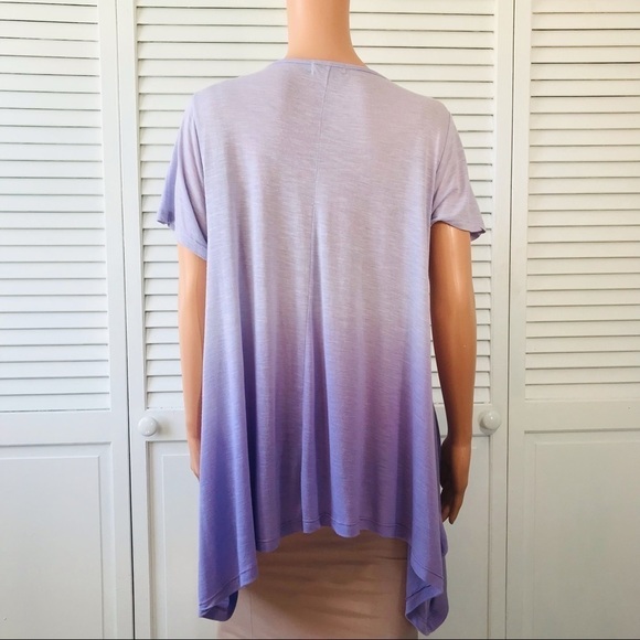 2/$50 UNITY Purple Ombré Short Sleeve Shirt Size 1X - Picture 9 of 9